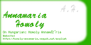 annamaria homoly business card